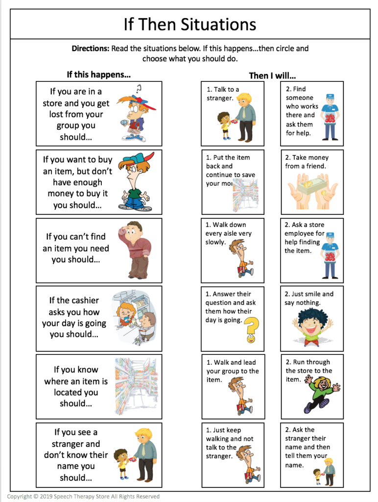 7+ free community outings printables life skills - speech therapy